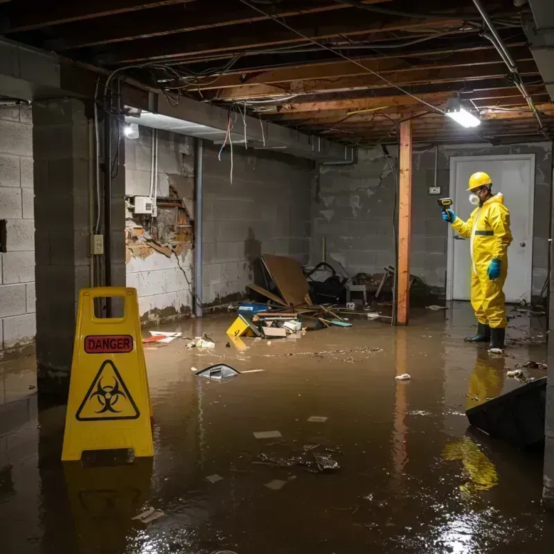 Flooded Basement Electrical Hazard in Wagoner, OK Property